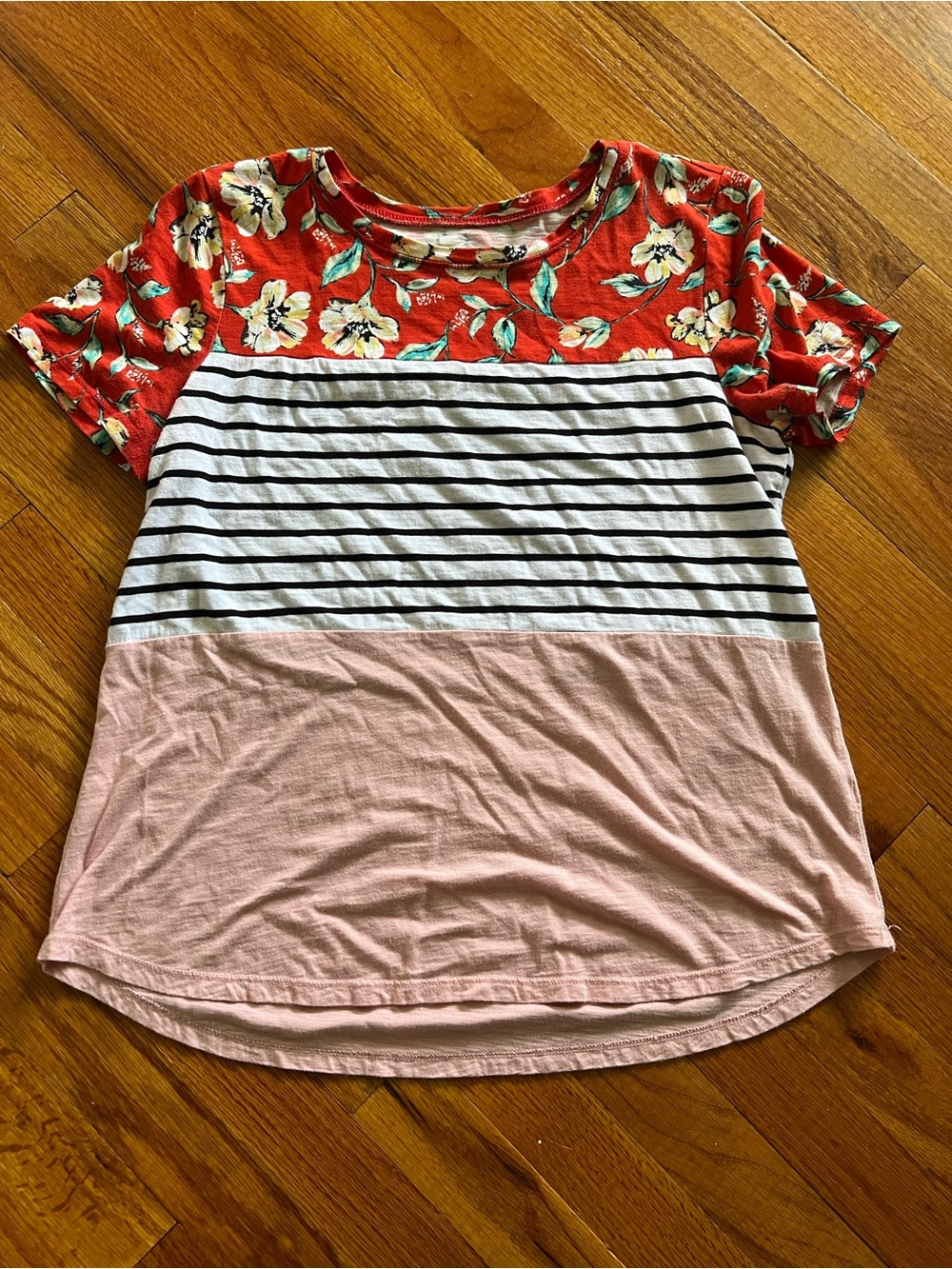 Short Sleeve Colorblock Tee